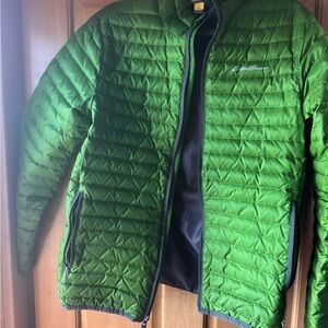 Eddie Bauer Lime Green Quilted Puffer Jacket